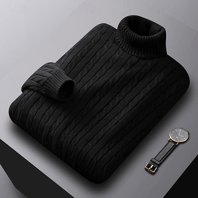 Rhys | Cable Knit Turtleneck Jumper