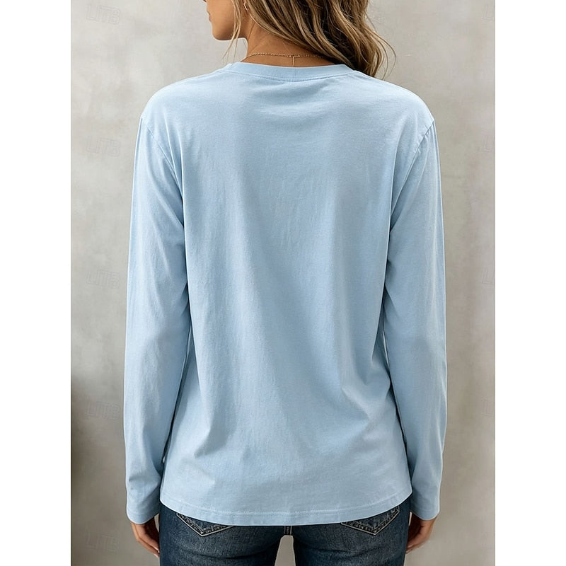 Rachel | Classic Long Sleeve Crew Neck Top