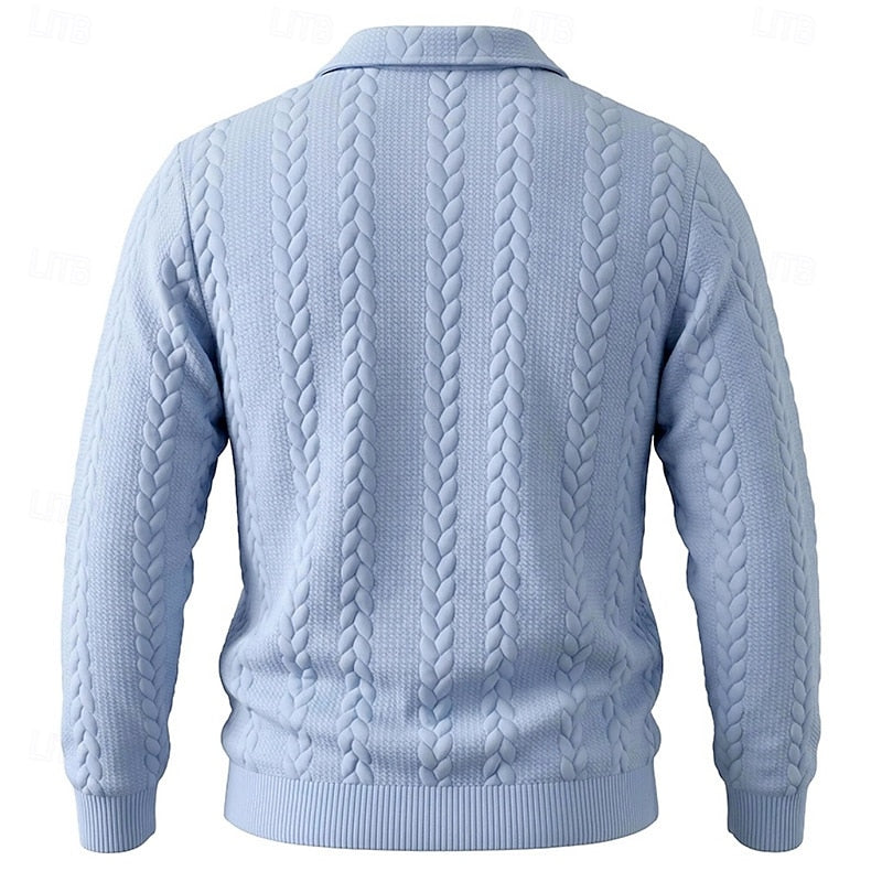Chase | Textured Quarter-Zip Jumper