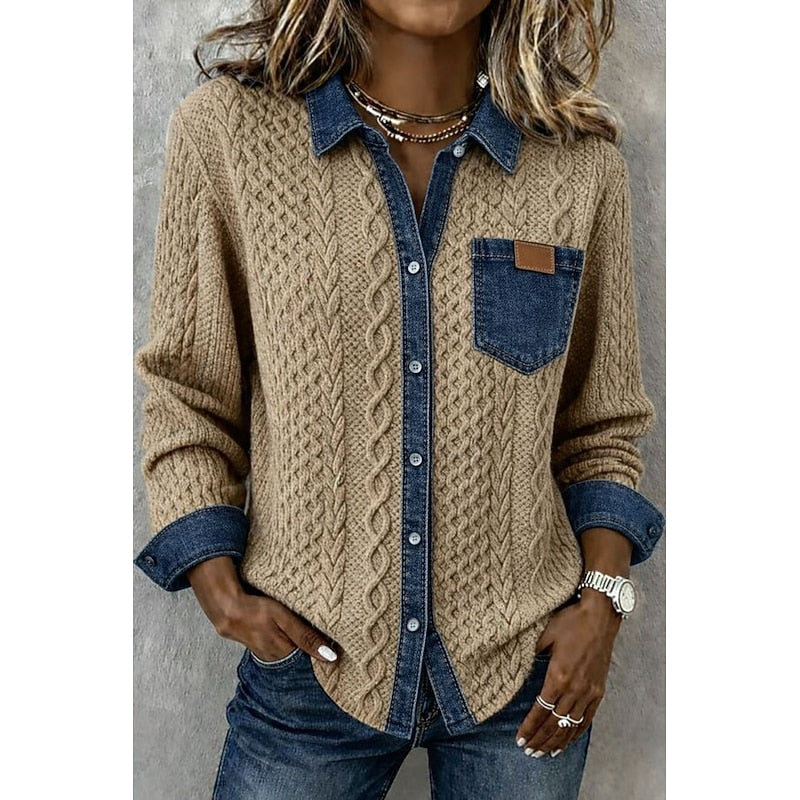 Colette | Textured Contrast Shirt