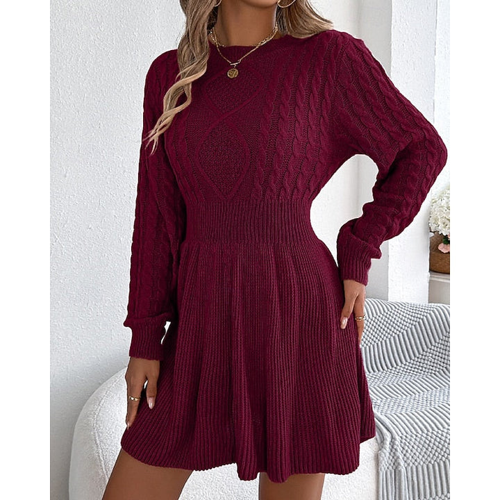 Whitney | Cable-Knit Jumper Dress