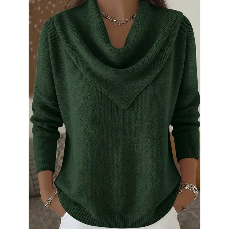 Heather | Elegant Cowl-Neck Jumper