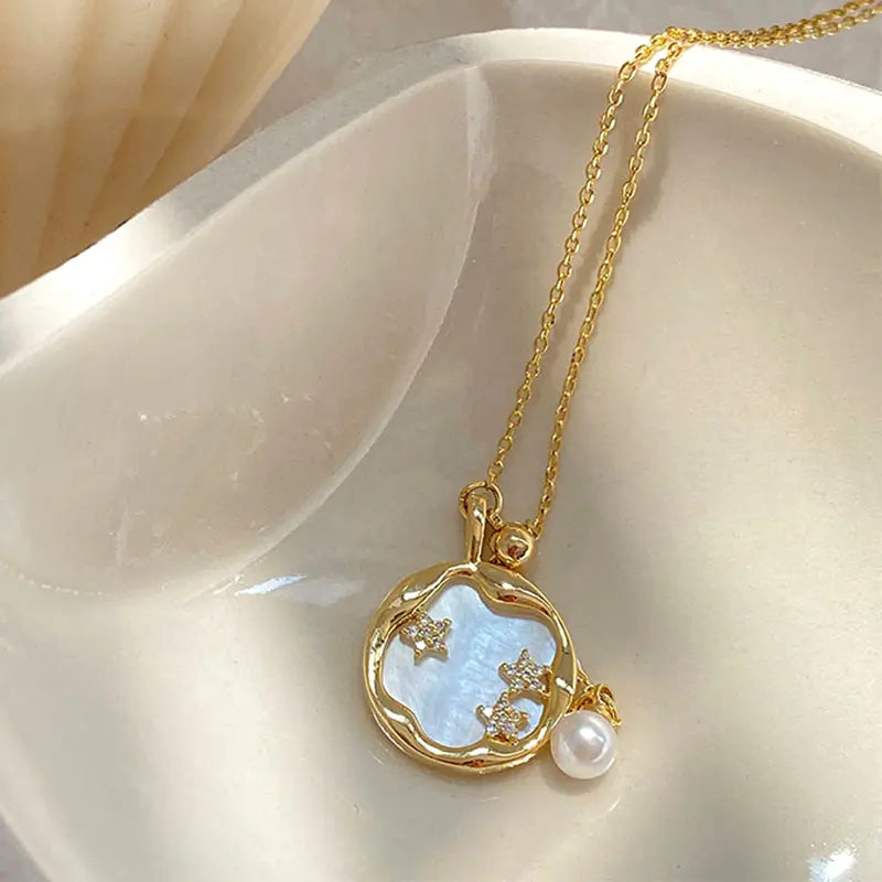 Sharon | Elegant Moonstone and Pear Necklace
