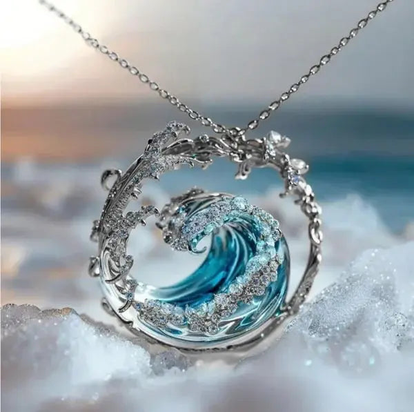Elaine | Elegant Ocean Wave Necklace