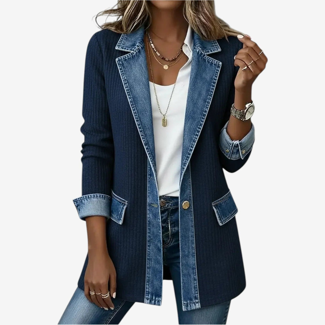 Bethany | Elegant Layered Collar Button Jacket