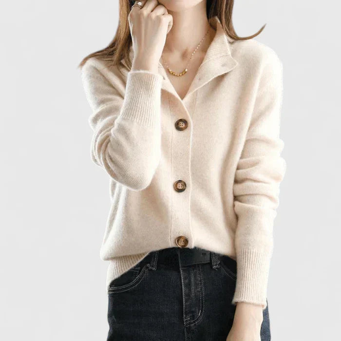Adele | Refined Collared Cardigan