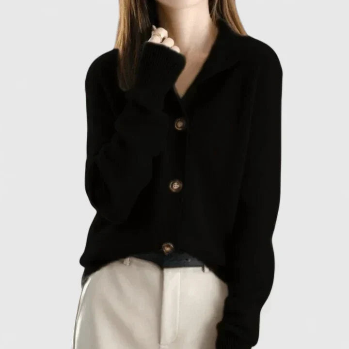 Adele | Refined Collared Cardigan