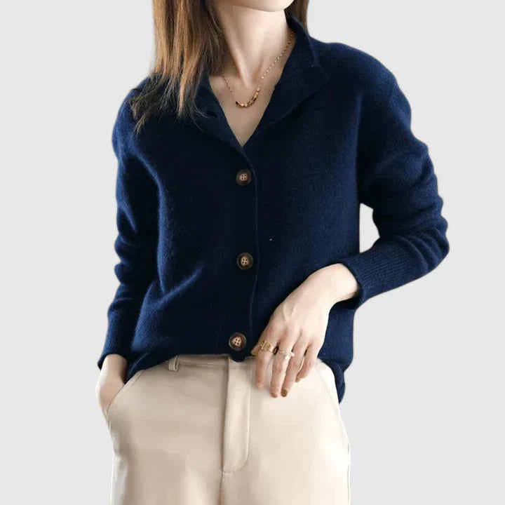 Adele | Refined Collared Cardigan
