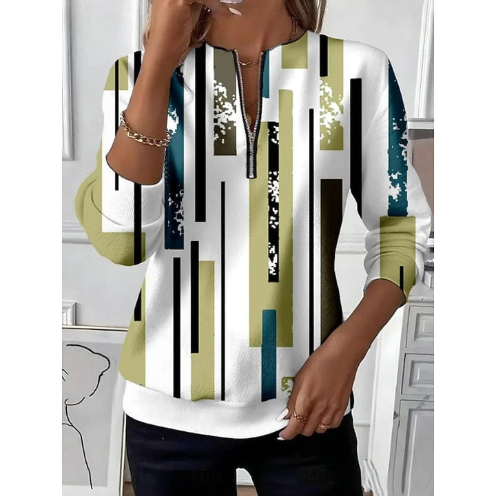 Annabel | Half-Zip colour Block Sweatshirt