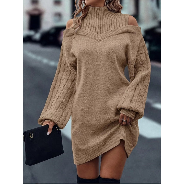 Winifred | Cold-Shoulder Turtleneck Jumper Dress
