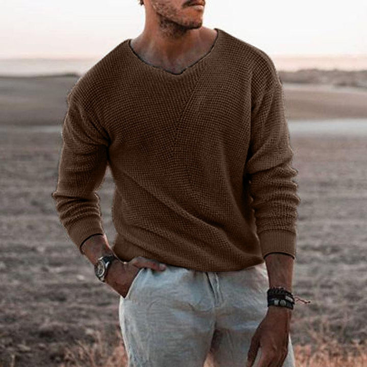 Sullivan | Textured V-Neck Jumper