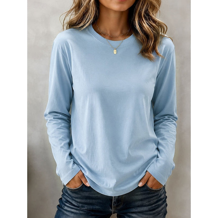 Rachel | Classic Long Sleeve Crew Neck Top