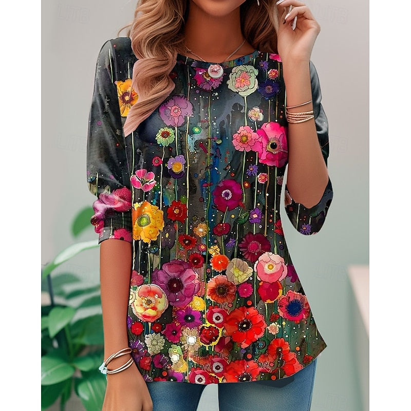 Miriam | Floral Long-Sleeve Top