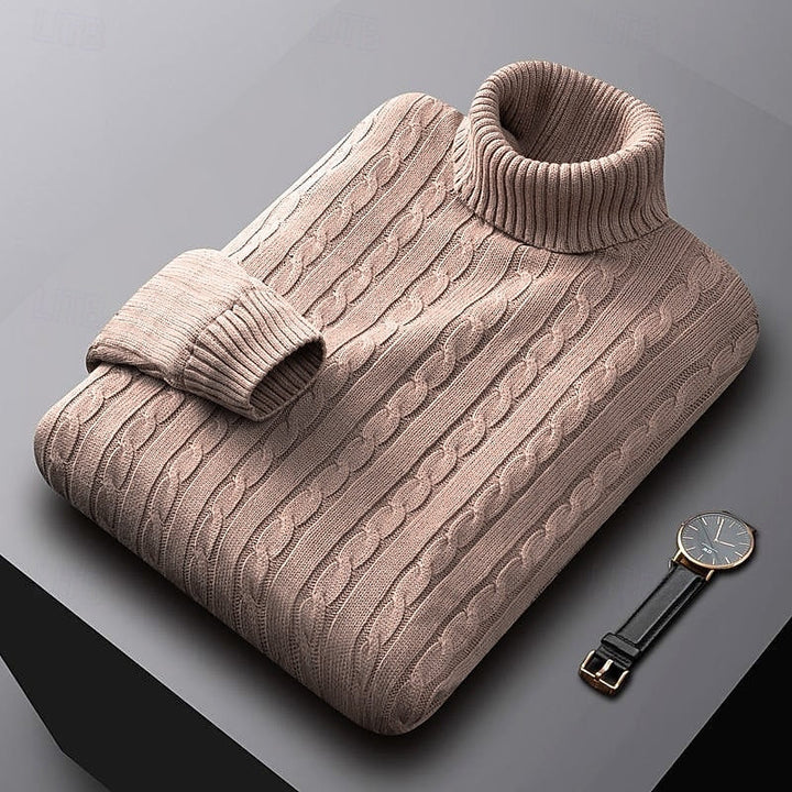 Rhys | Cable Knit Turtleneck Jumper