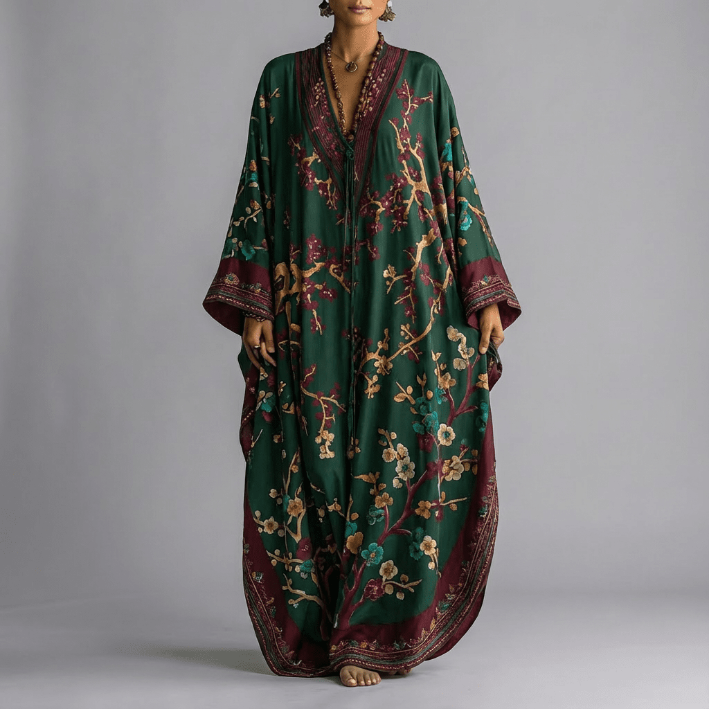Valerie | Blossom Batwing Sleeve Maxi Dress