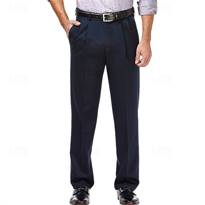 Preston | Pleated Straight-Leg Dress Trousers