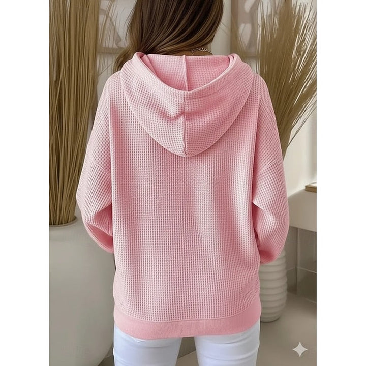 Harper | Textured Drawstring Hoodie
