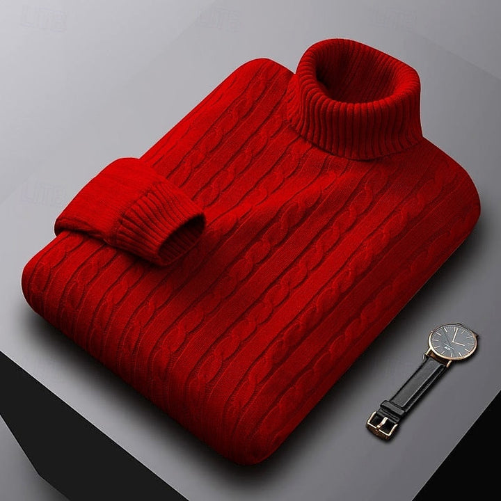 Rhys | Cable Knit Turtleneck Jumper