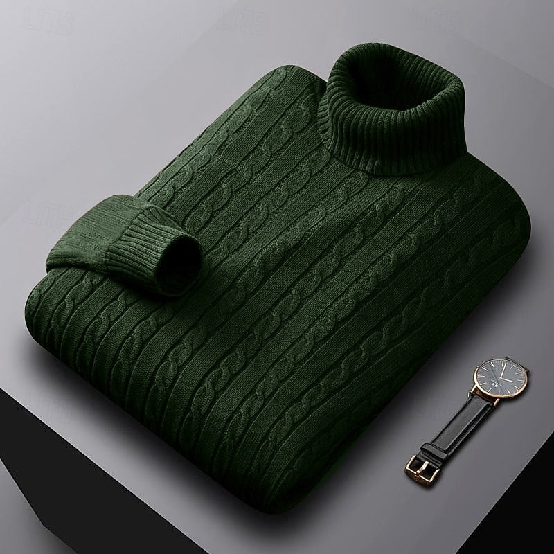 Rhys | Cable Knit Turtleneck Jumper