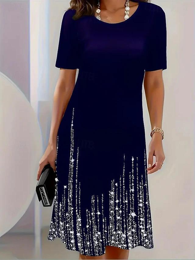 Ingrid | Shimmer-Hem Midi Dress