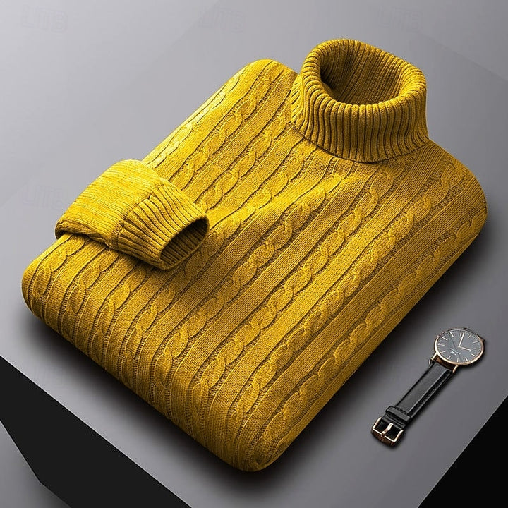 Rhys | Cable Knit Turtleneck Jumper