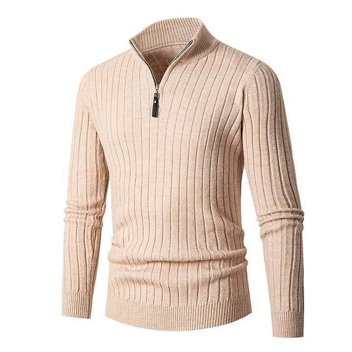 Gavin | Ribbed Quarter-Zip Jumper