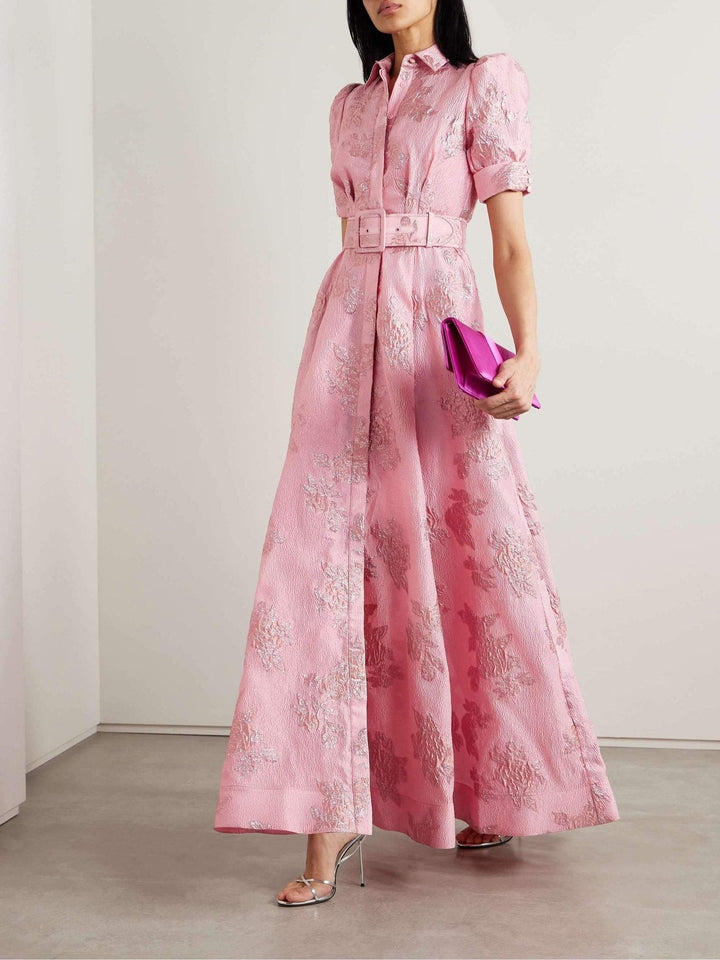 Gladys | Elegant Short Puffed Sleeves Dress