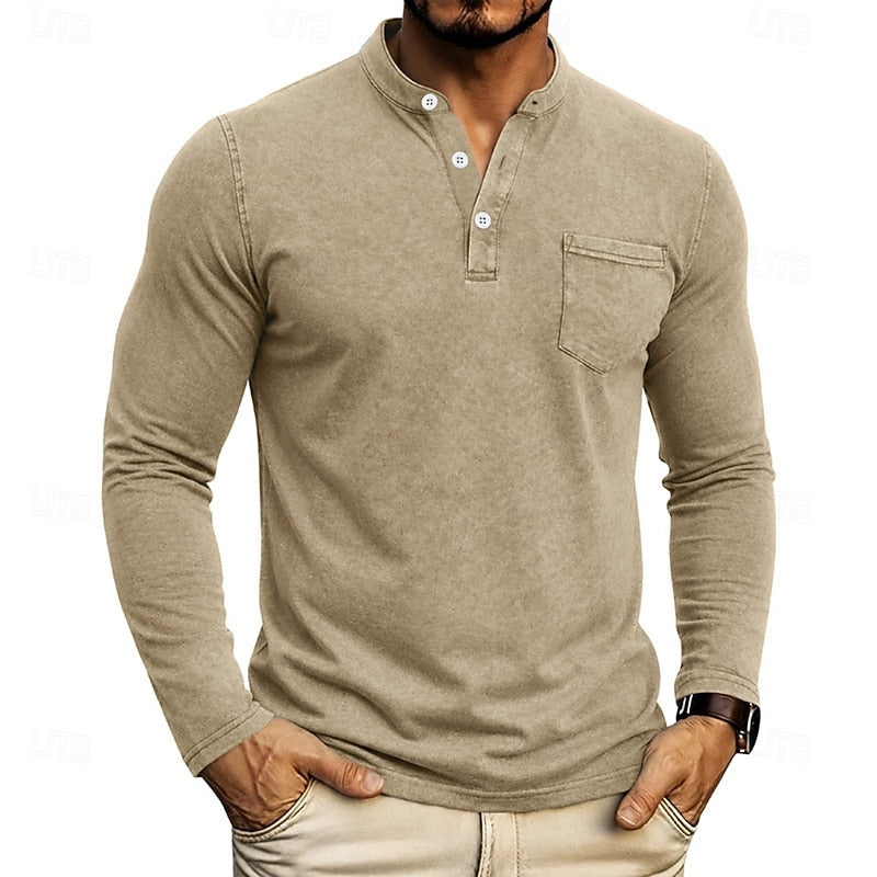 Weston | Classic Henley Long Sleeve Shirt