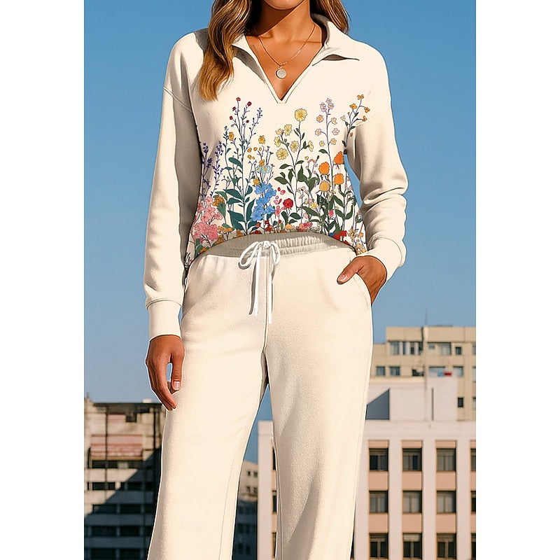 Eliana | Floral Collared Two-Piece Set