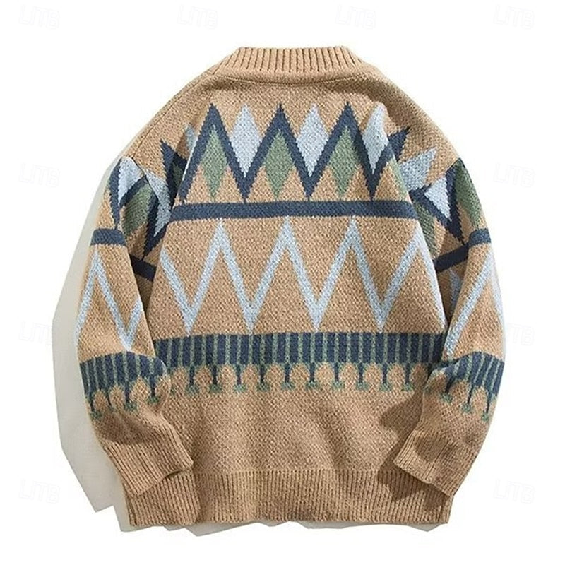 Marcus | Patterned Button-Up Cardigan