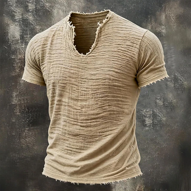 Wyatt | Rugged Notch-Neck T-Shirt