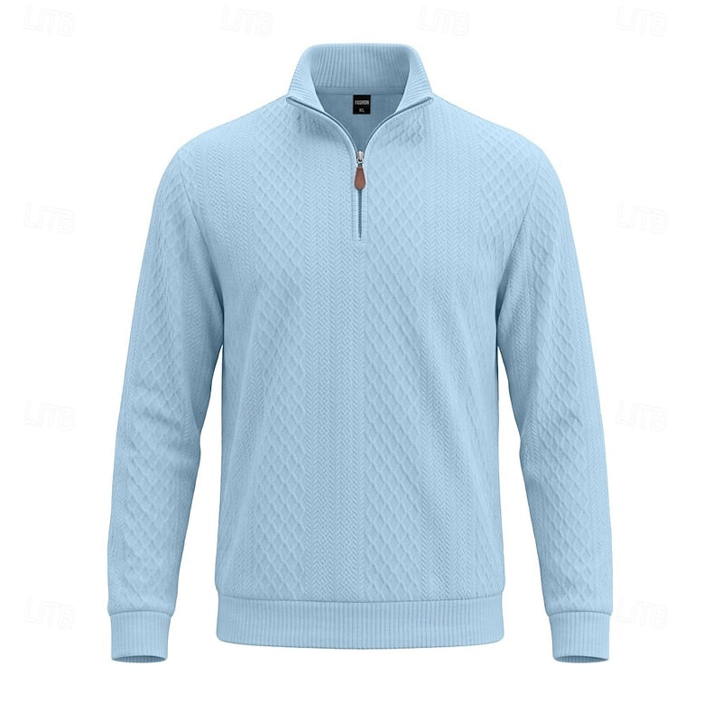 Nash | Textured Quarter-Zip Pullover