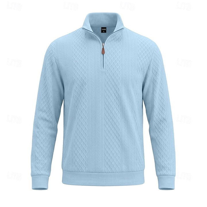 Nash | Textured Quarter-Zip Pullover