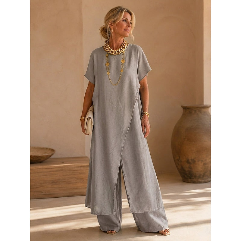 Regina | Relaxed Wrap-Front Two-Piece Set