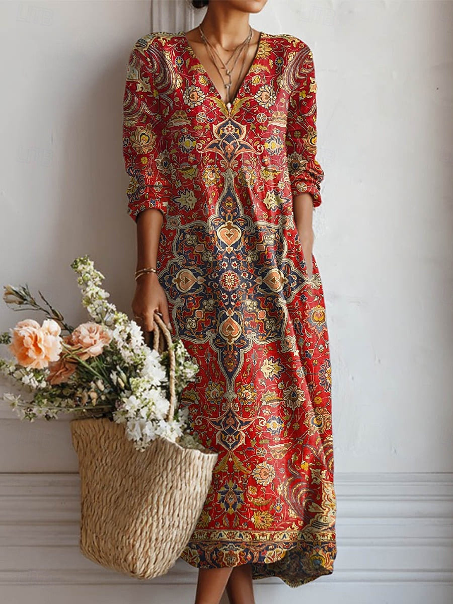 Divina | Elegant Vintage Aztec Style Dress