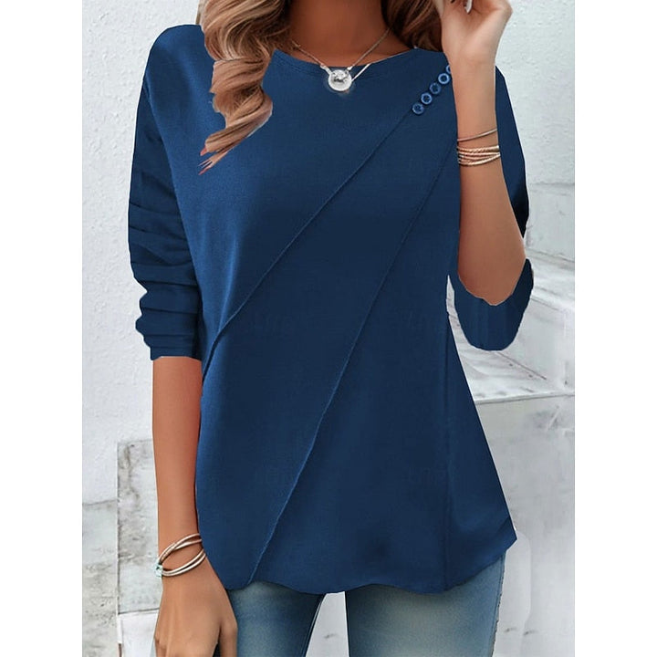 Miranda | Draped Button-Detail Top