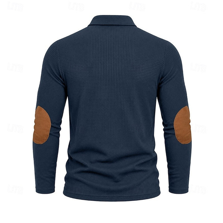 Bennett | Textured Colour Block Polo Shirt