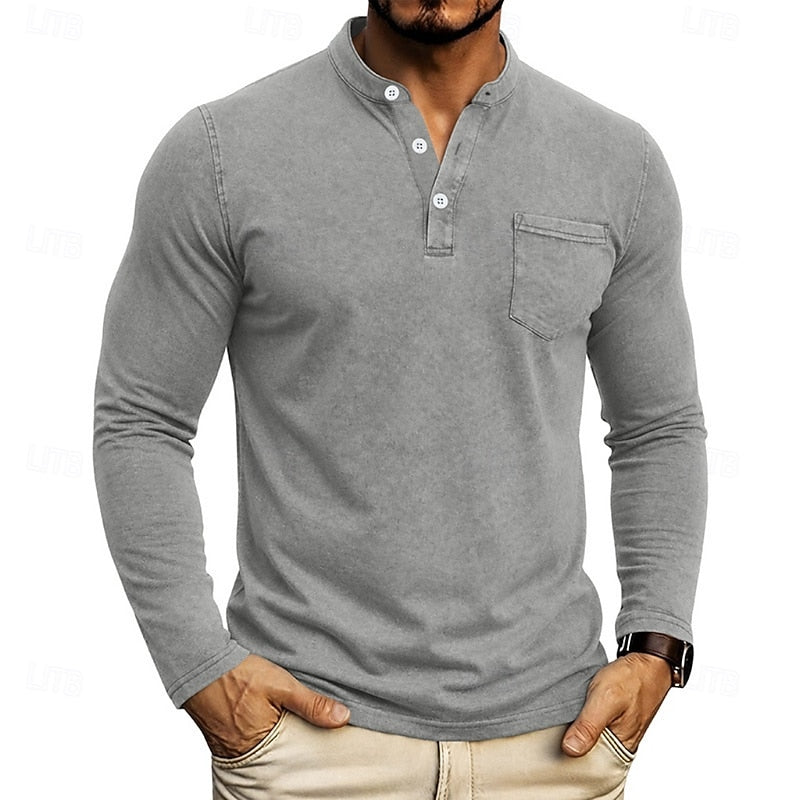 Weston | Classic Henley Long Sleeve Shirt