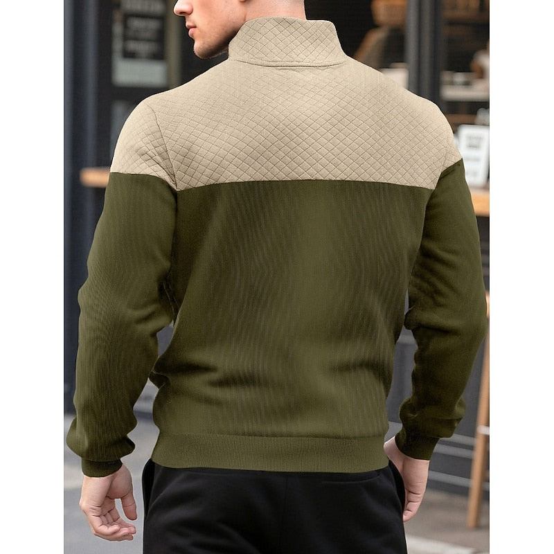 Braxton | Textured Quarter-Zip Sweatshirt