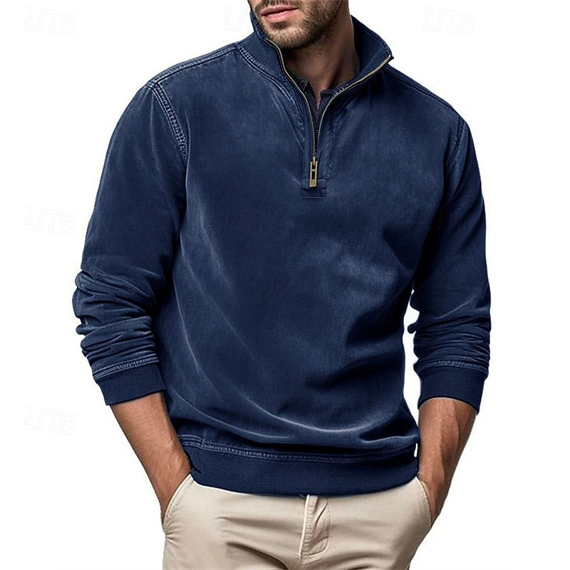 Caleb | Quarter-Zip Stand-Collar Sweatshirt