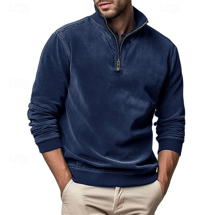 Caleb | Quarter-Zip Stand-Collar Sweatshirt