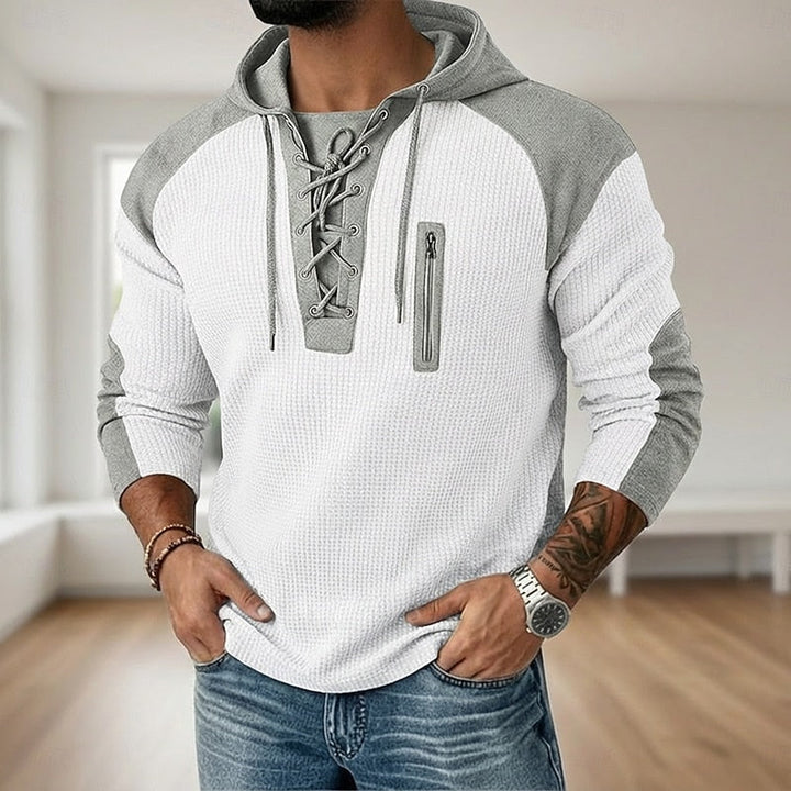 Wesley | Lace-Up Hooded Pullover Hoodie