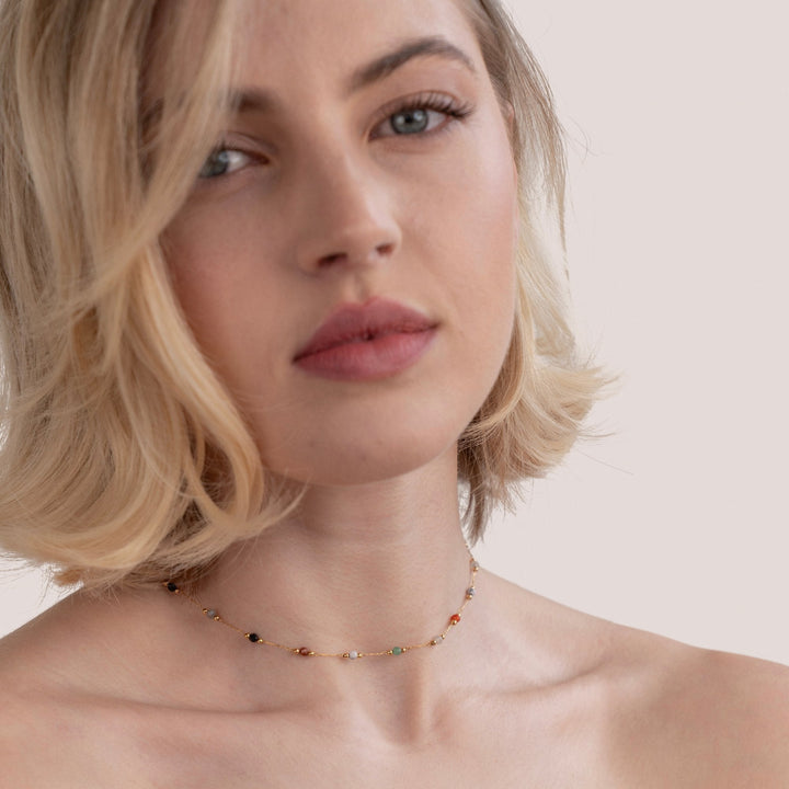 Donna | Elegant Beaded Minimalist Necklace