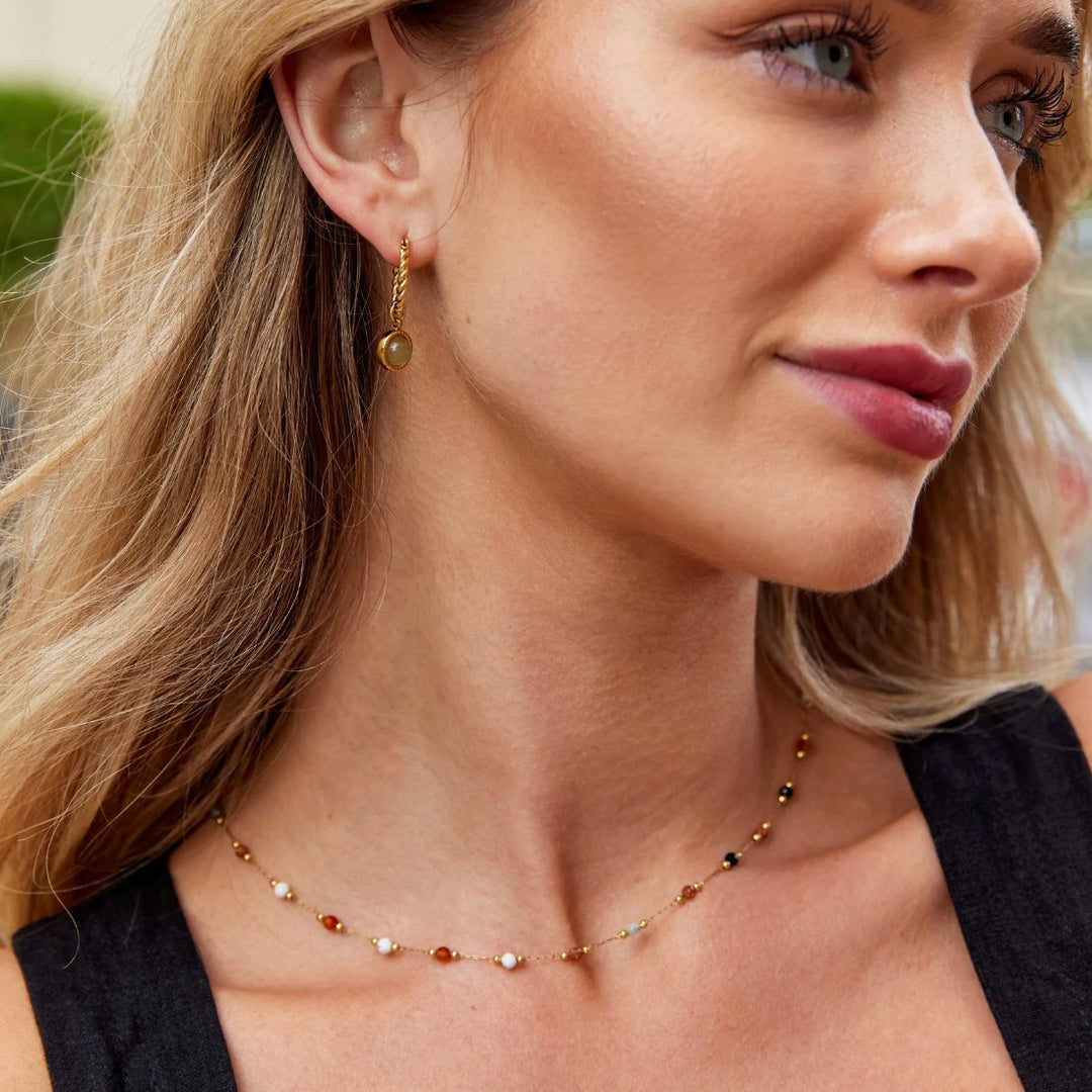 Donna | Elegant Beaded Minimalist Necklace