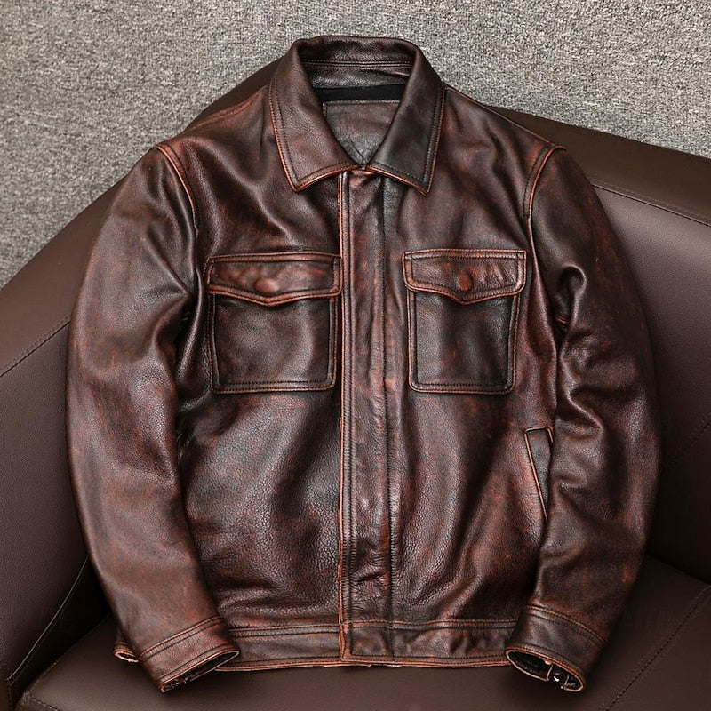 Anthony | Classic Collared Moto Jacket