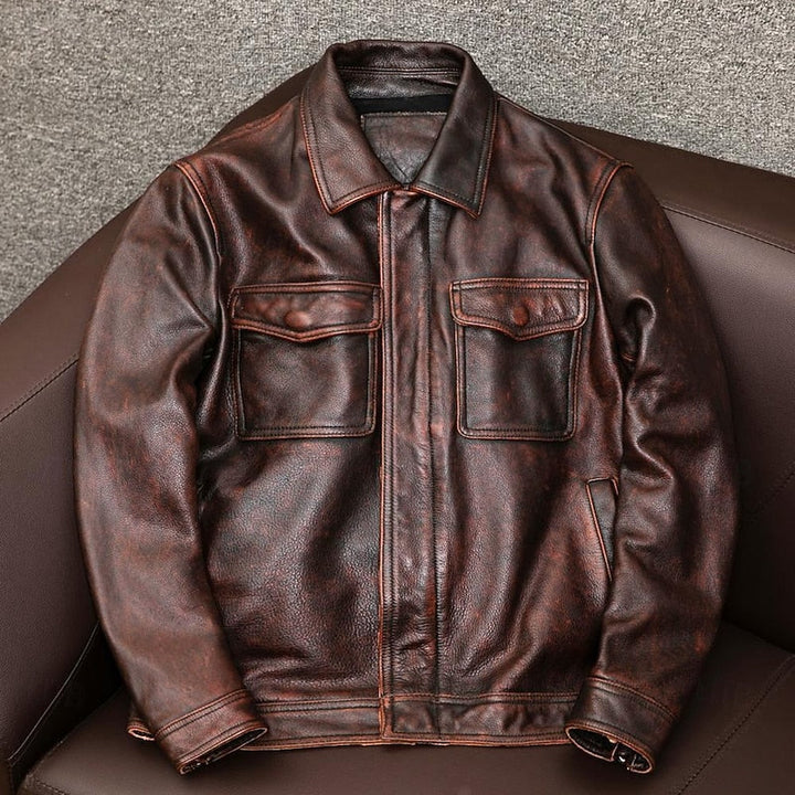 Anthony | Classic Collared Moto Jacket