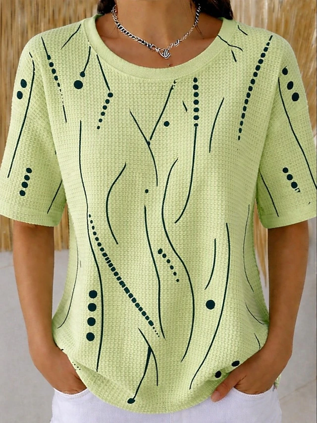 Sylvia | Textured Short-Sleeve Top