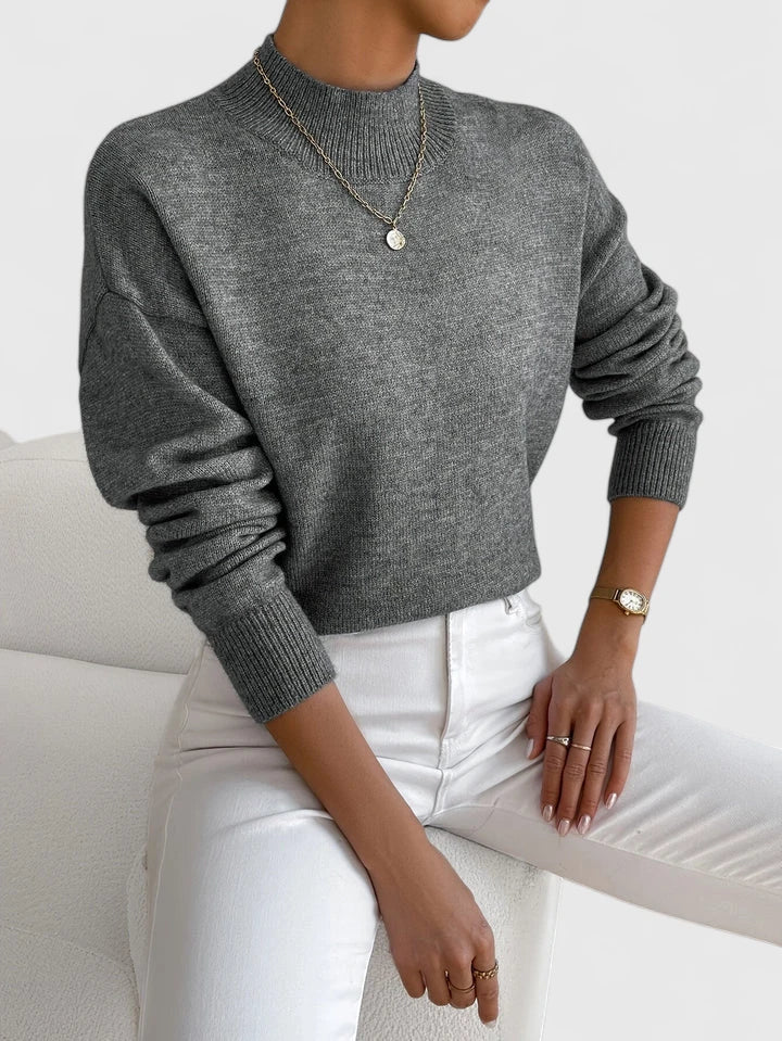 Wren | Elegant Mock-Neck Jumper