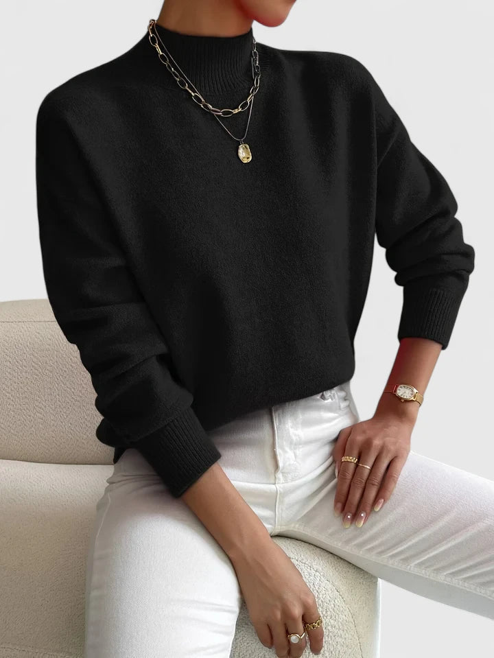 Wren | Elegant Mock-Neck Jumper