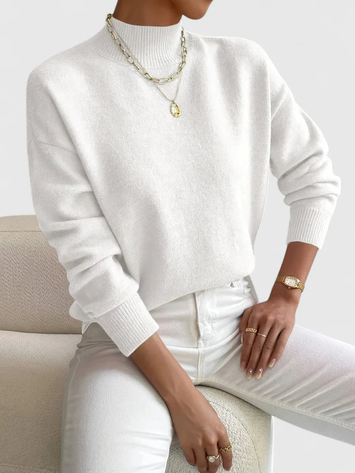 Wren | Elegant Mock-Neck Jumper